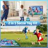 Soccer Ball Game Set for Kids Indoor Outdoor Backyard Toss Soccer Goal Game with 1 Velcro Ball Foldable Flannel Goals Toddlers