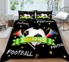 Комплект постельного белья с 3D футбольным принтом, пододеяльник со спортивным узором, наволочка, очень большой размер, украшение для дома
