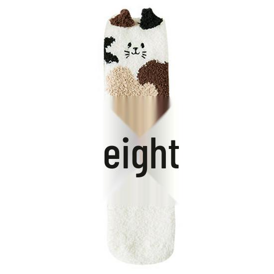 Женские зимние удобные плюшевые носки средней длины — толстые, не линяют, идеально подходят для дома или сна