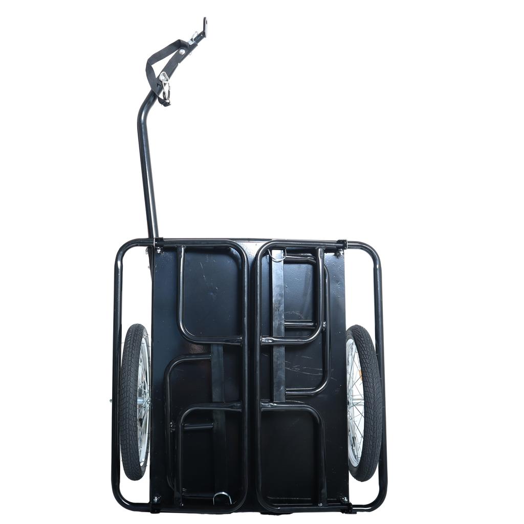 Bike Cargo Trailer – Sturdy with 50 kg Load Capacity and Universal Coupling, 16-Inch Wheels & Reflectors for Shopping, Travel and Transporting Items