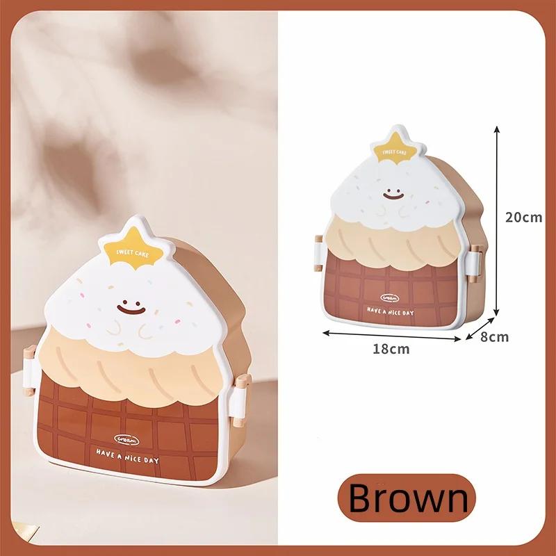 Ланч-бокс Bento для детей, кавайные мультяшные студенты, милая лягушка, коробка для сэндвичей, фруктовый контейнер, переносная коробка для пикника