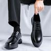 Внутренние кожаные туфли с эффектом увеличения голенища, мужские новые деловые туфли в британском стиле, повседневные модные туфли с эффектом увеличения голенища 1396-R