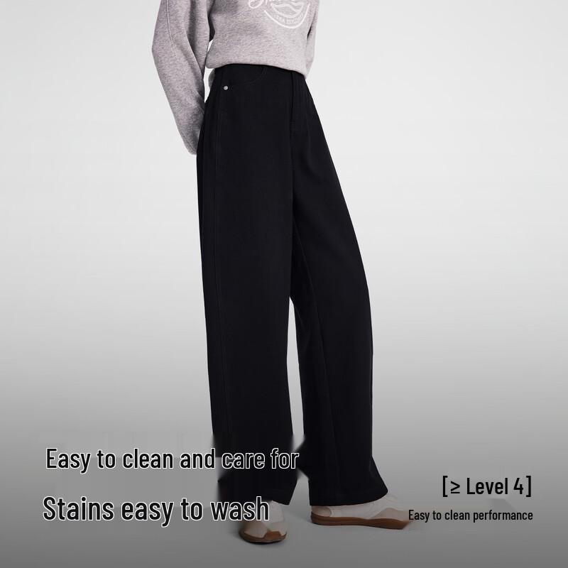 Navigare Women's Cotton Brushed Wide-Leg Banana Pants