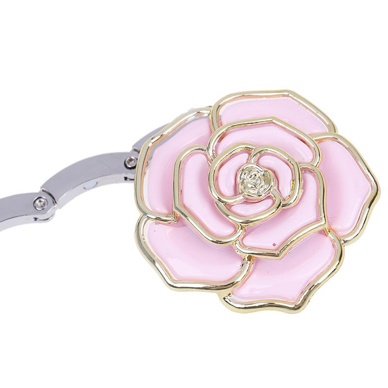 1 шт., складная сумка с узором «роза», вешалка для сумочки, крючок, держатель для кошелька