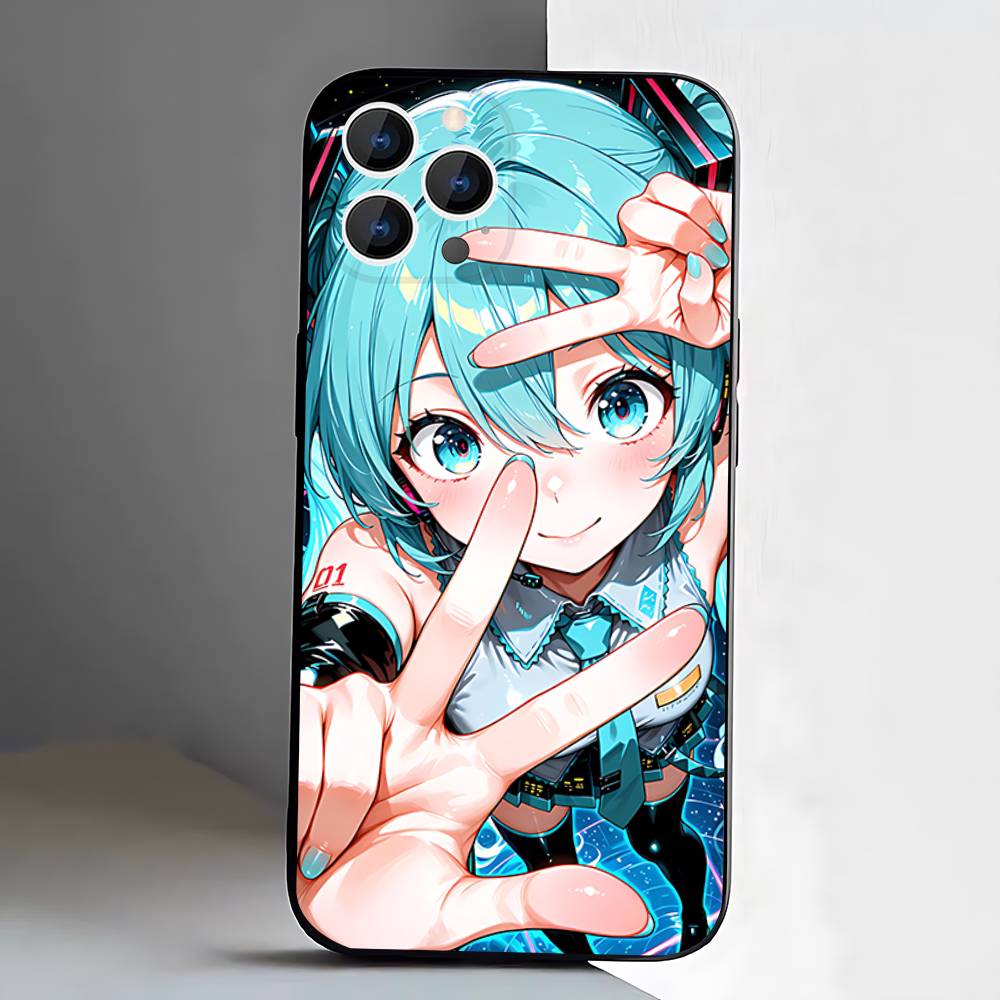 Аниме M-MIKU Для iPhone 12,16,13,14,15,17,11,Pro,Max,Plus,E,Air,Mini ТПУ Мягкий, приятный для кожи чехол для телефона