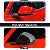 Hoolcar Side View Mirror Cover Decals ABS Rearview Mirrors Trim Exterior Accessories for 2015-2022 Ford Mustang, Black, 2PCs
