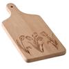 Wooden chopping board with engraved tulips
