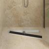 Shower Drain with Glass Cover and 360 degrees  Siphon Black 80 cm