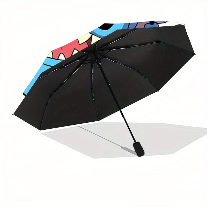 1pc Stitch Durable Cartoon Folding Umbrella, Portable 3-Fold Compact Umbrella for Men and Women, Suitable for Travel or Daily Use.D092