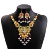 Этническое заявление воротник колье ожерелье женщин кристалл массивные серьги ювелирные изделия