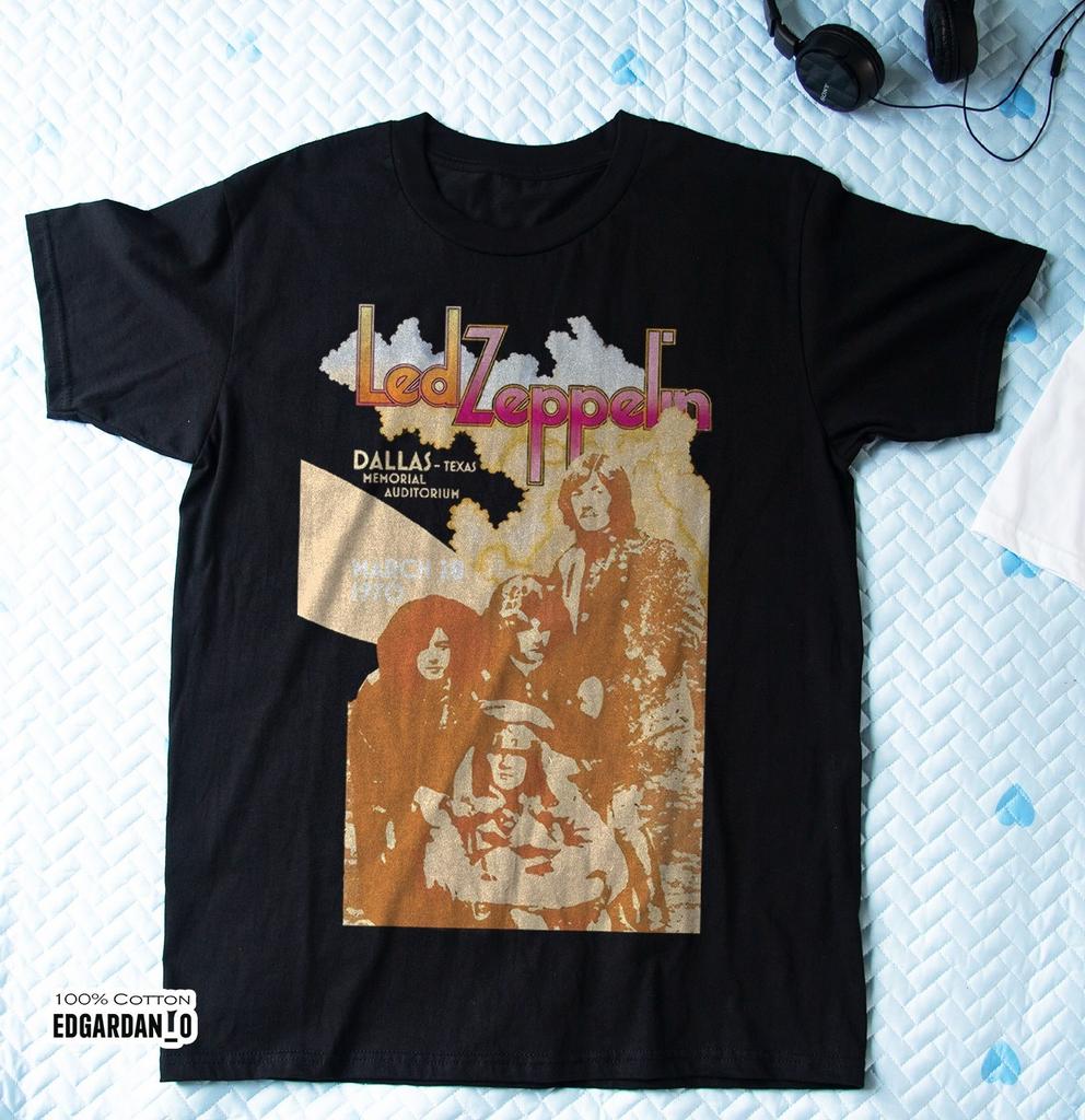 Led Zeppelin II Концертный Рок Черный Унисекс Футболка Размер S-5XL