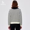 Женский свитшот HAZZYS в полоску с воротником поло