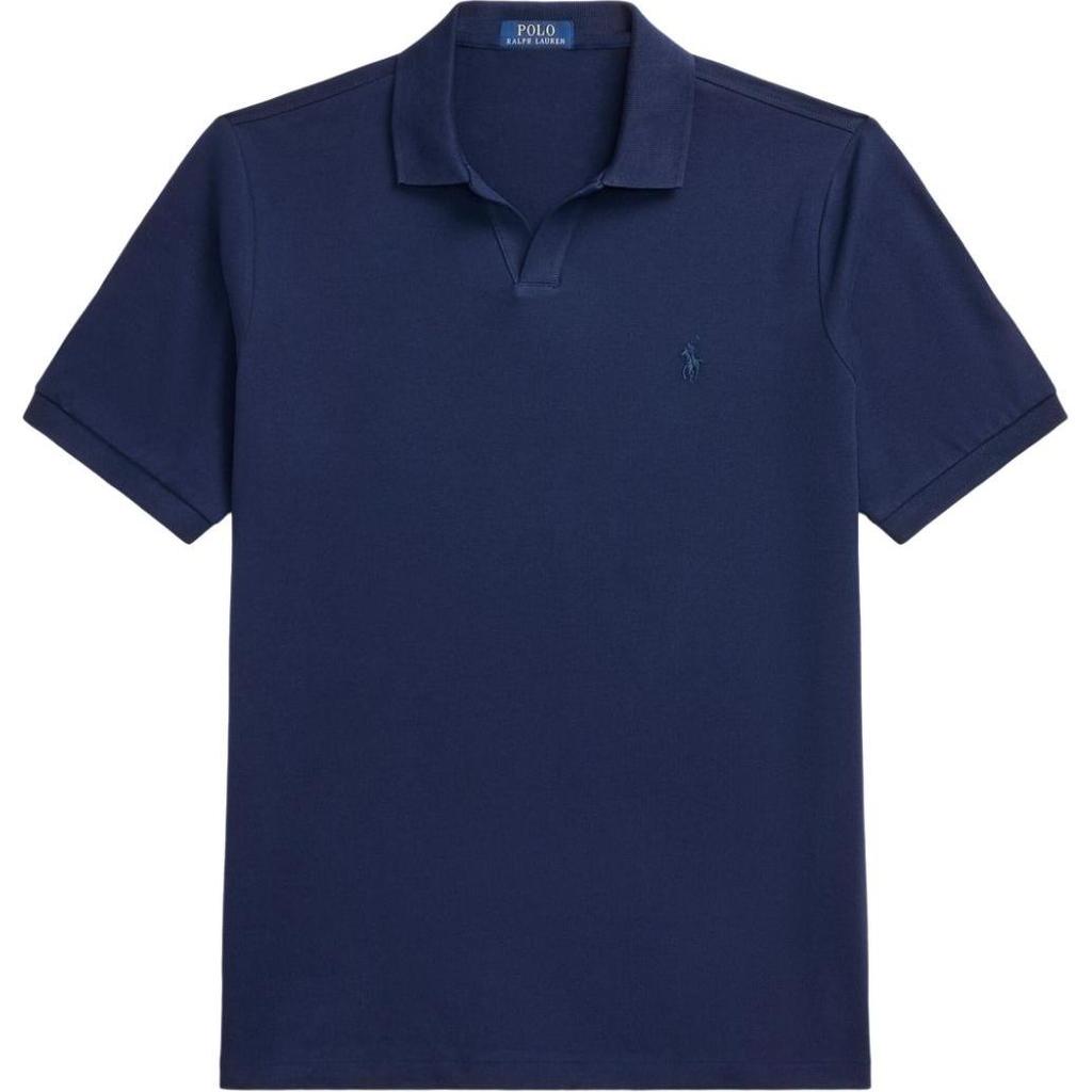 Polo Ralph Lauren Однотонная рубашка поло с коротким рукавом и воротником поло Мужские топы Синий 710941449-001