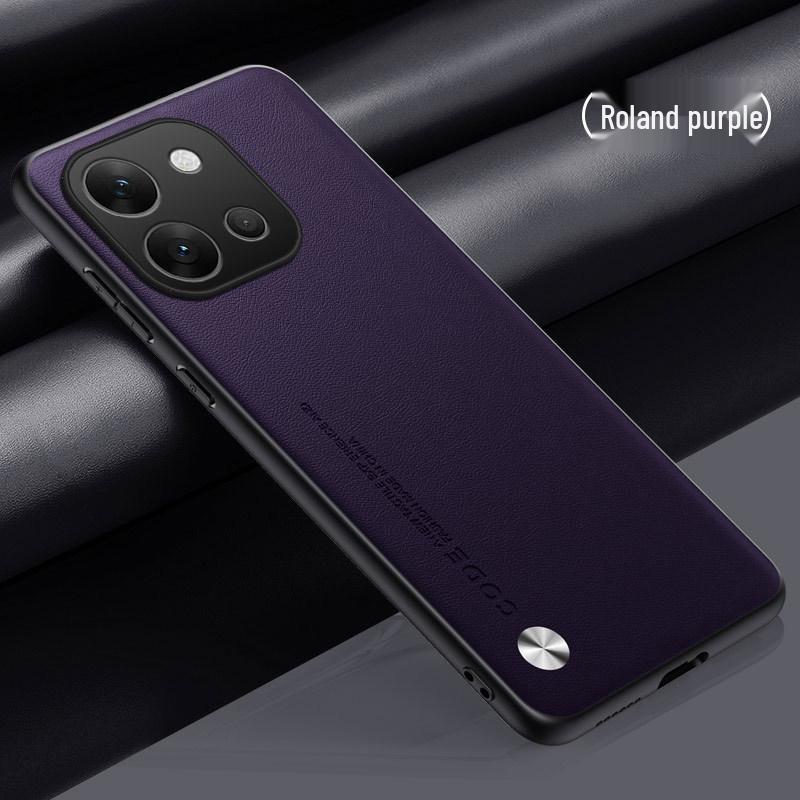 Совместимо с vivo X300E: Однотонный кожаный чехол для телефона, деловой модный дизайн, защита от падений.