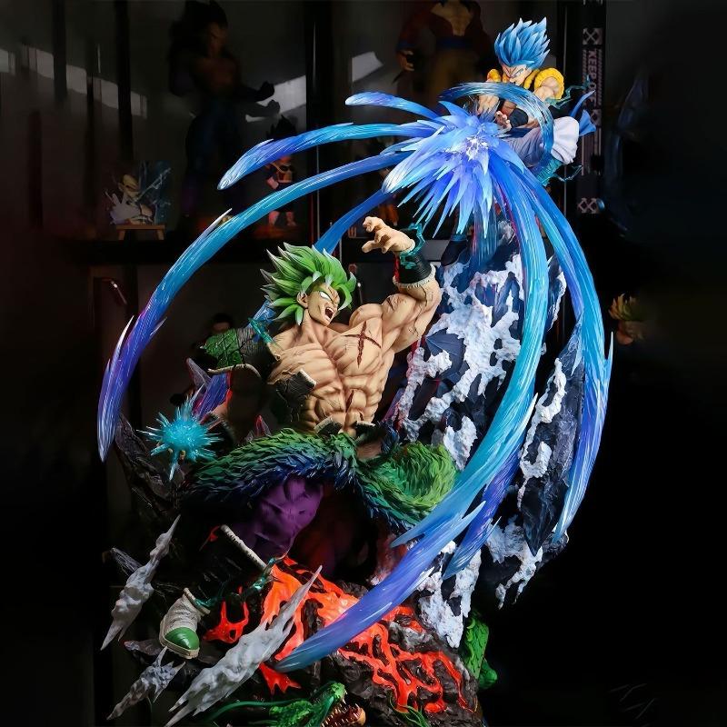 20cm Dragon Ball Z Anime Character Broly vs. Gogeta Collectible Toy Desktop Decoration Model PVC Statue Doll Ornaments