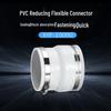 Air System Duct Fan Adapter: Large to Small Soft PVC Connection, 100 to 75