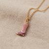 Western Cowboy Boots And Hat Necklace 18K Electroplating Color-Preserving American Retro Versatile Niche Personalized Jewelry