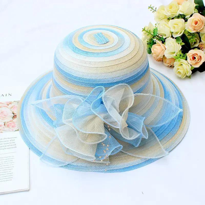 WTEMPO Women's Solid Color Casual Versatile Breathable Sun Hats Summer Wide Brim Outdoor Travel Hollow-out Hats