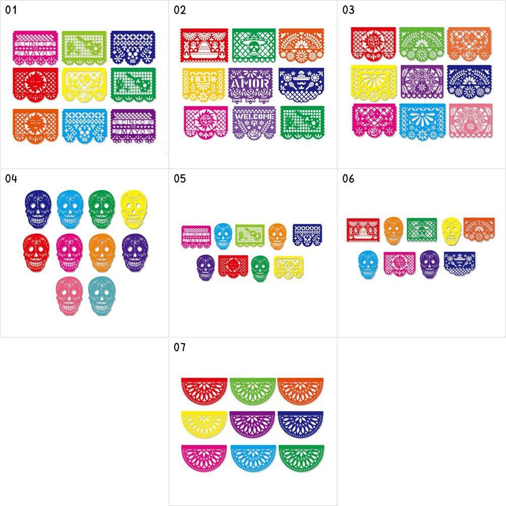 Украшения Мая Праздничная Вечеринка День Мертвых Мексиканская Вечеринка Баннер Баннер Пластиковый Фиеста