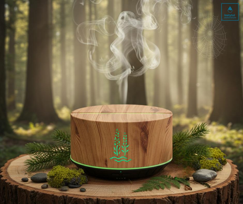 Dyfuzor ultradźwiękowy aroma zen kąpiel leśna - aromaterapia i nawilżanie powietrza - profesjonalny, do domu i biura - 250 ml