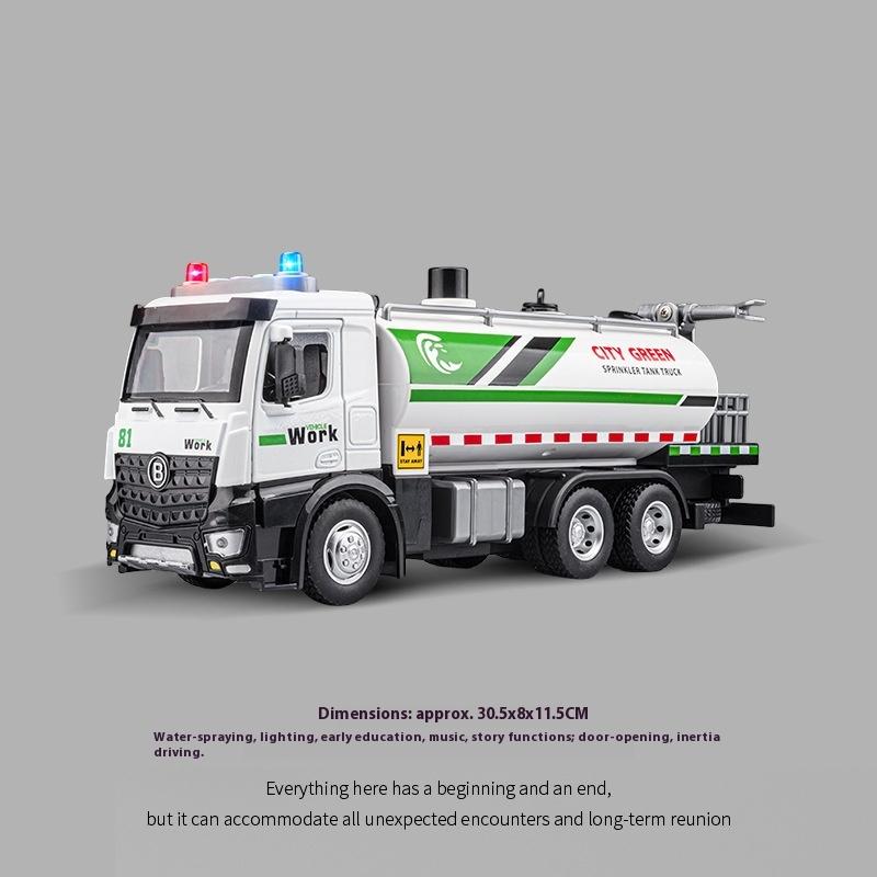 Alloy Truck Toys Children's Semi-Trailer Transporter Construction Vehicle Flat Trailer Model Car