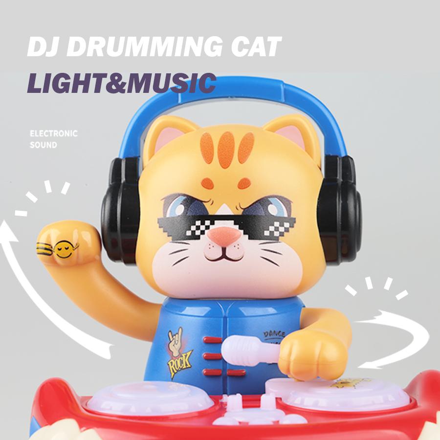 Электрический диск-изготовитель DJ-кошка крутой звук и свет качание универсальное движение подходит для детских подарков Хэллоуина и Рождества