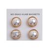 4 Pcs White Pearl Hijab Brooch Safty Strong Magnetic Clip Luxury Accessory No Hole Pins Brooches Magnet for Muslim Scarf