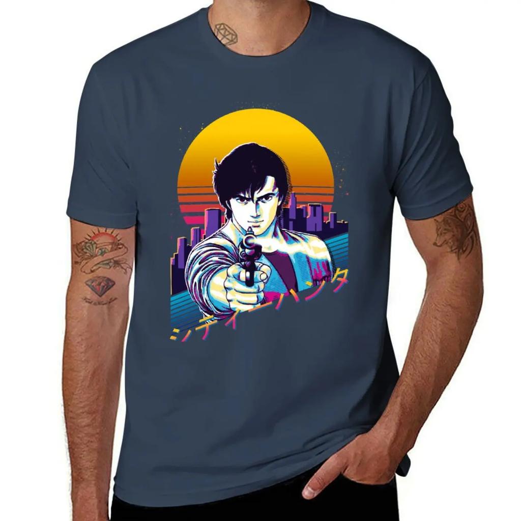 City Hunter - Ryo Saeba Retrowave Essential T-Shirt for a boy plus size tops funny t shirts for men