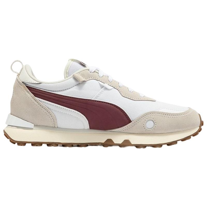 Puma Rider Fv Pop Fs Тканевые Спортивные Удобные Прочные Низкие Повседневные Кроссовки Унисекс Повседневная Обувь Белый Бежевый Красный 391925-02