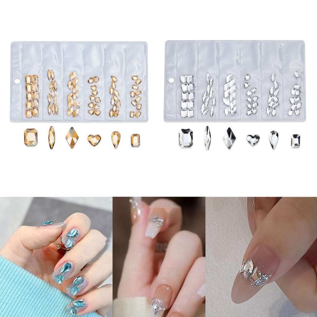 60 шт. плоских страз для ногтей мини-бриллиантовые подвески для ногтей 3D кристаллы драгоценные камни ювелирные изделия DIY маникюр украшения ногтей часть