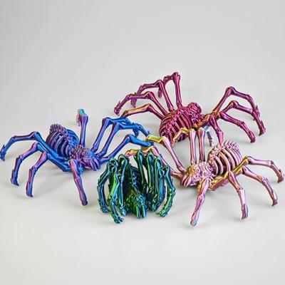 12 см 3D-печатный паук, подвижный шарнирный и выдвижной игрушечный паук, креативное украшение, игрушка-паук, украшение на Хэллоуин
