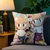 Наволочка Каваи Неко Арк Плюшевая Ткань Мягкая Двусторонняя Печать Чехол для Подушки на Диван Наволочки для Декоративных Подушек
