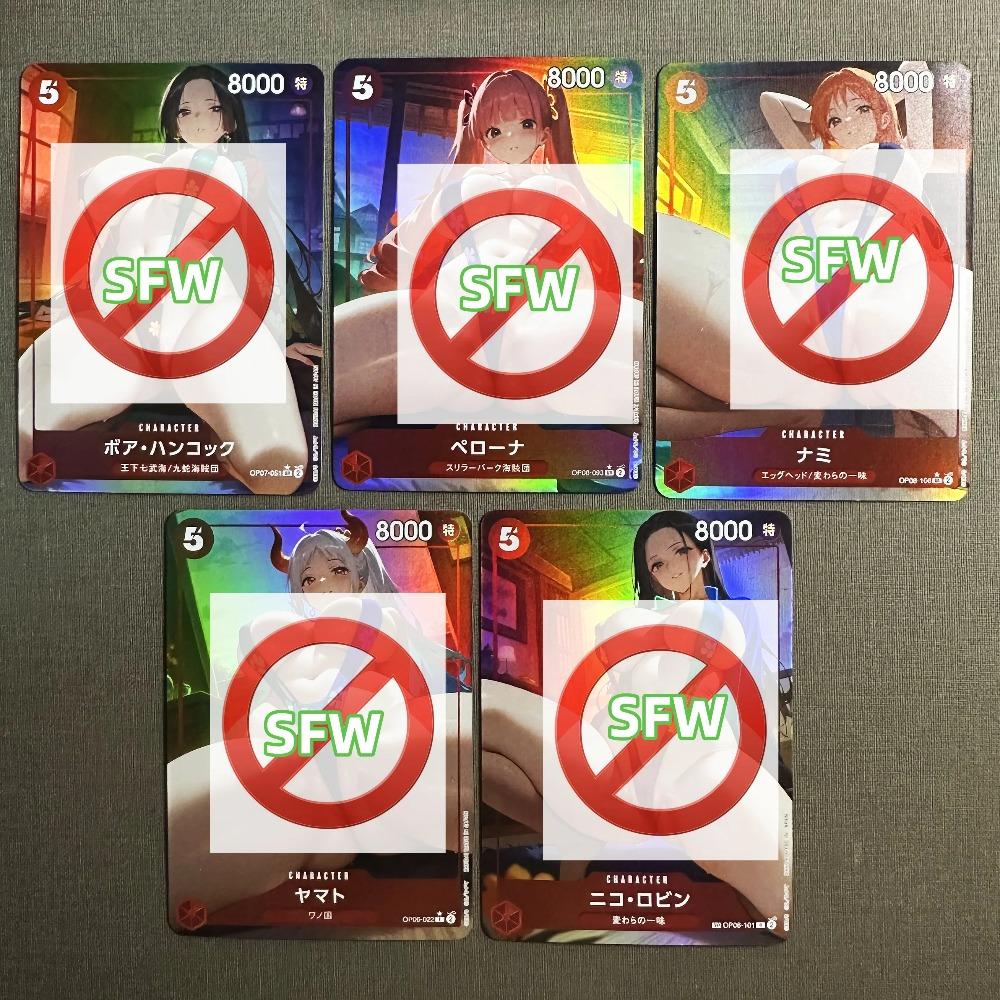 Anime One Piece card game Nami Robin Yamato Boa·Hancock Colorful flash collectible card gift