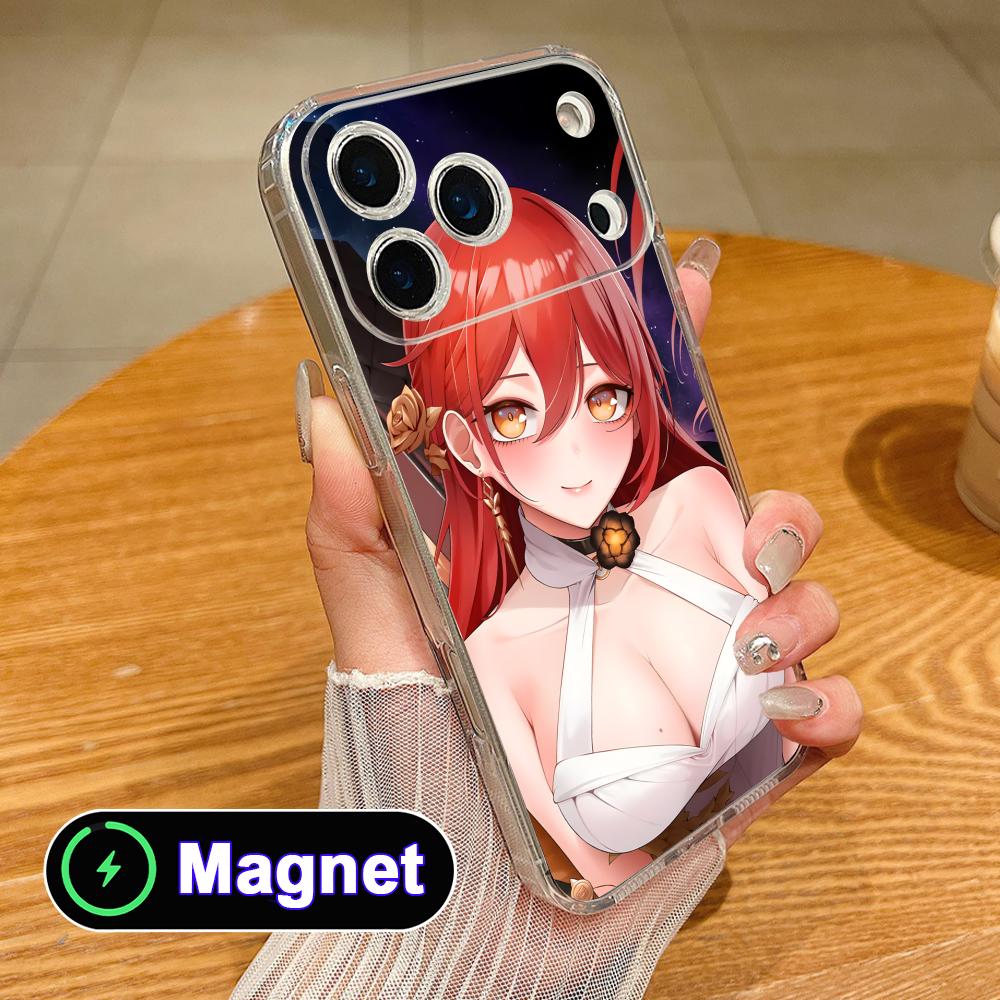 HSR Himeko Clear TPU Magsafe Mobile Phone Case for iPhone 17 16 15 14 13 12 11 Air Pro Max Plus Mini Colorful Cover