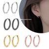 Stainless Steel Round Hoop Earrings, Unisex Fashion Titanium Steel Ear Hoops