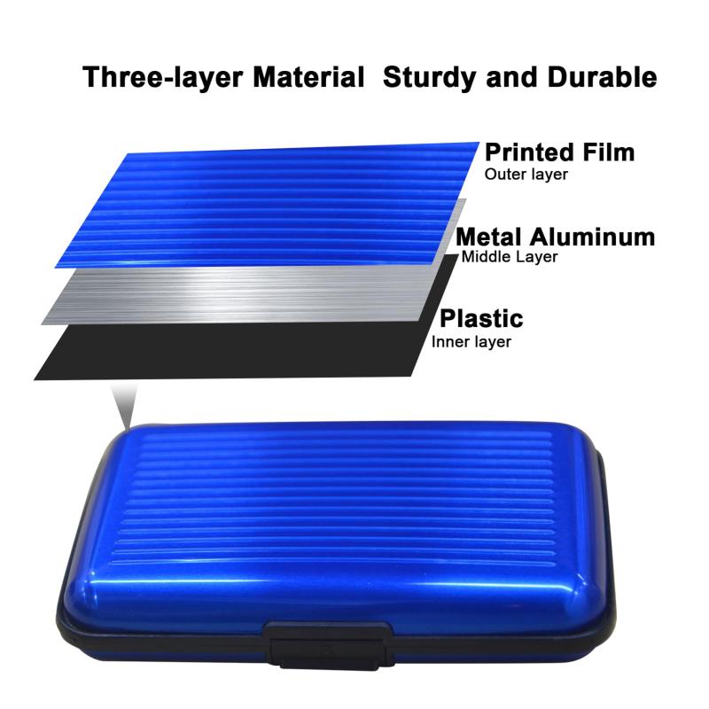 8 слотов RFID держатель для кредитных карт протектор алюминиевый металлический кошелек для кредитных карт держатель для визитных карточек для мужчин и женщин Подарочная коробка