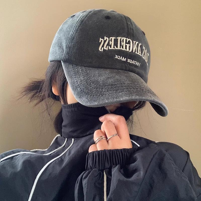 Шляпа с кошачьими ушками, женская, уличная, солнцезащитные очки, кепка с козырьком, ретро, выстиранная, ковбойская кепка