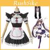 Nekopara Chocola Vanilla Костюм для косплея горничной-кошки Парик Дышащий Изысканное исполнение