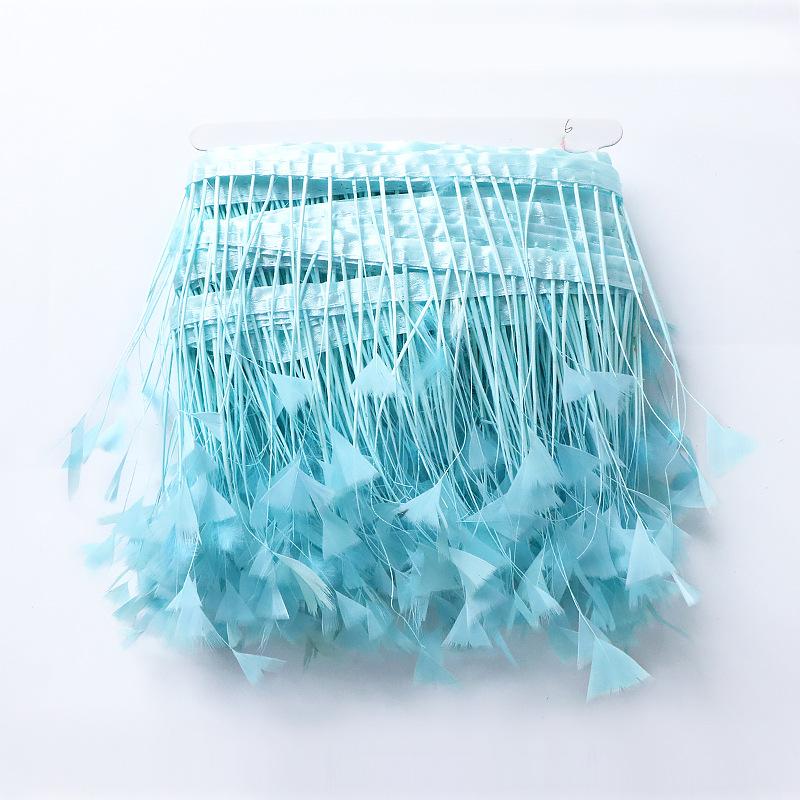 Turkey Feather Butterfly Flower Cloth Edge 10-15Cm Dress Decorative Material Latin Dance Skirt Cloth Belt Clothing Accessories
