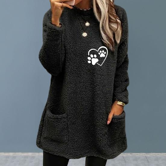 Стильная женская флисовая дубленка с карманом средней длины, утолщенная однотонная теплая зимняя верхняя одежда с капюшоном