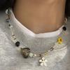 Love Heart Collar Chain Korean Style Necklace Flower Necklace Fashion Jewelry Women Clavicle Chain