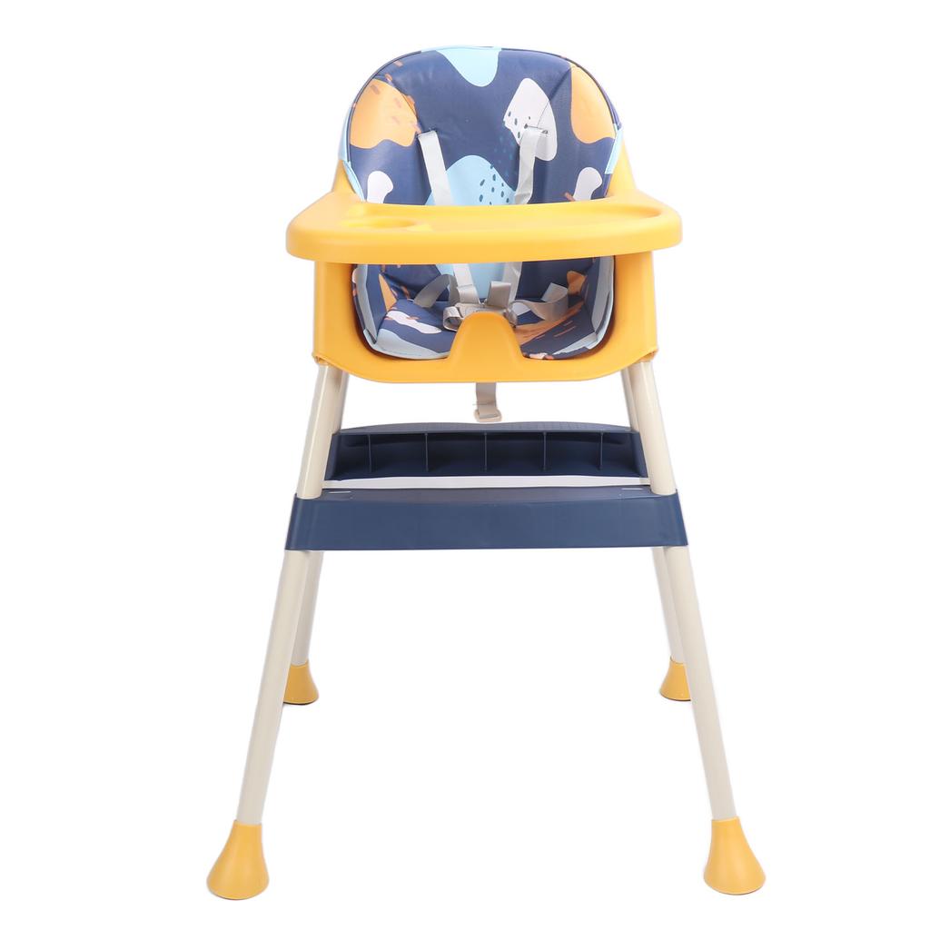 Baby High Chair Adjustable Infant Feeding Chair Multi Functional Silpless Safety Colorful Cushion