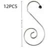 12/20PCS S-Shaped Metal Christmas Tree Hooks - Hangers for Xmas Ornaments