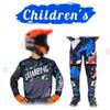 Motocross Gear Set for Kids 20 22 24 26 28 Racing Suit MX MOTO Jersey & Pant Kits Youth Children Boy Girl Motorcycle BMX Off-road Bicycle Combo