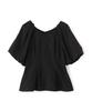 Proportion Body Dressing Balloon Sleeve Peplum Black Women's Blouse,