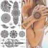 Decals Fake Tattoo for Women Henna Tattoo Body Art Sticker Black Tattoo Stickers Temporary Tattoo