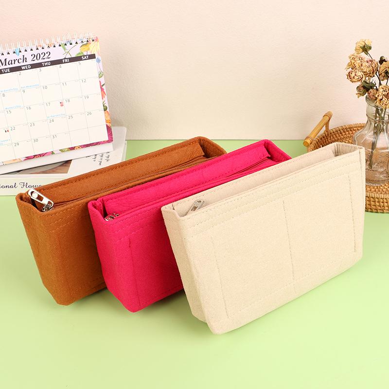 Войлочная вставная сумка подходит для косметичек, сумка-вкладыш для дамской сумочки, войлочная тканевая косметичка, переносная вставная сумка-органайзер для путешествий