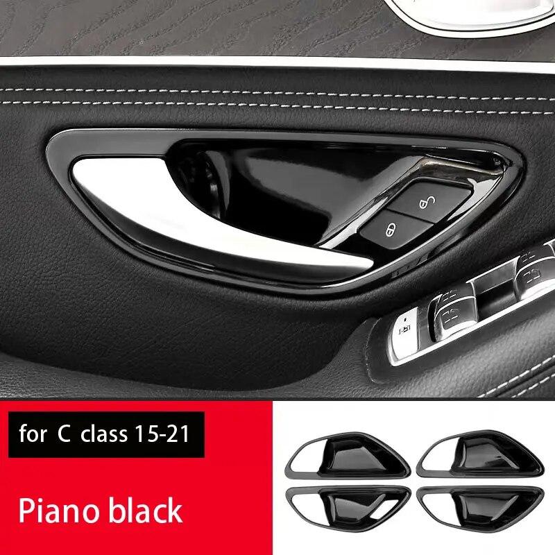 Углеродное волокно, внутренняя дверь, подлокотник, ручка, накладка, дверная чаша, рама, наклейки для Mercedes Benz CE Class W205 W213 GLC X253