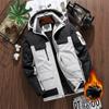 Fashion Casual Waterproof Sports Mountaineering Suit Winter Jacket Men's Plus Velvet Thick Windproof Multi-pocket Hooded Waterproof Jacket Men
