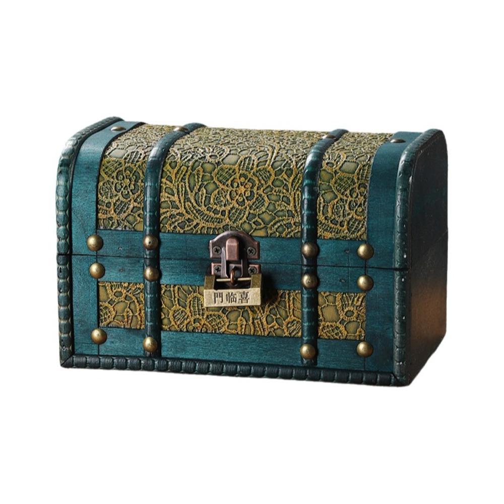 Прочный Антикварный Деревянный Ящик для Хранения Антикварная Отделка Деревянная Коробка для Украшения Дома Резной Дизайн с Крышкой Органайзеры Кейс Спальня